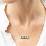 Green Tourmaline & Diamond Necklace
