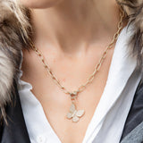 Pave Diamond Butterfly Pendant