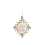 Mother of Pearl + Turquoise Pendant