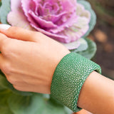 Green Stingray Oval Cuff - 40mm