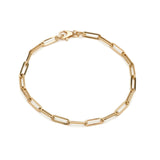 Gold Paperclip Bracelet - Small