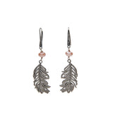Diamond Feather Earrings