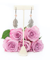 Diamond Feather Earrings