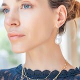 Coronado Earrings - White Freshwater Pearl