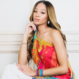 York Earrings - White Square with Pink Moonstone