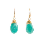 Simple Drop Earrings - Amazonite