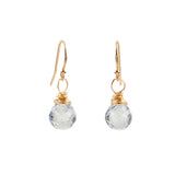 Simple Drop Earrings - Blue Quartz