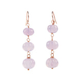 Lavender Quartz Station Earrings