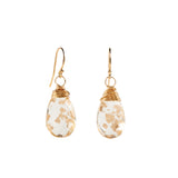 14k Rock Crystal Earrings - Gold-Filled