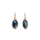 Kyanite Nugget Twisted Wire Earrings