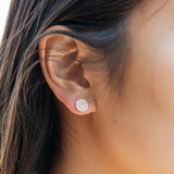 Diamond Pave Disc Earrings