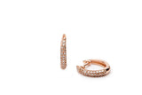 Diamond Pave Huggies - 14k Yellow Gold