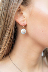 Diamond Pave Huggies - 14k Yellow Gold