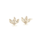 Diamond Lotus Earrings