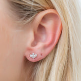 Diamond Lotus Earrings