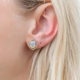 Opal and Diamond Earrings