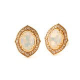 Opal and Diamond Earrings
