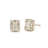 Diamond Baguette Studs