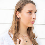 Diamond & Blue Sapphire Huggies