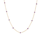 Station Necklace - Amethyst