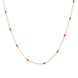 Station Necklace - Carnelian