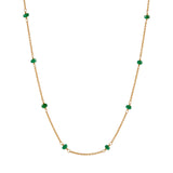Station Necklace - Emerald