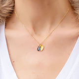 London Blue Topaz Leaf Necklace