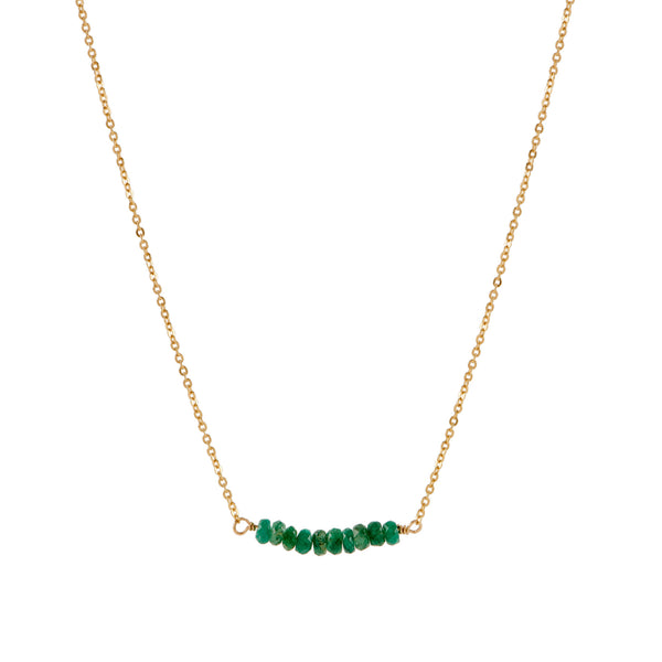 Bar Necklace - Emerald