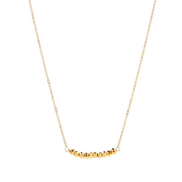 Bar Necklace - Golden Pyrite
