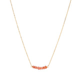 Bar Necklace - Orange Sapphire