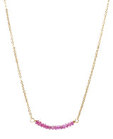 Bar Necklace - Pink Sapphire