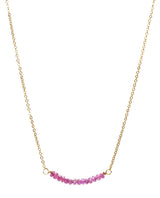 Bar Necklace - Pink Sapphire