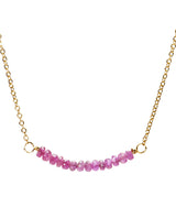 Bar Necklace - Pink Sapphire