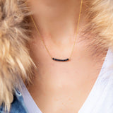 Bar Necklace - Blue Sapphire