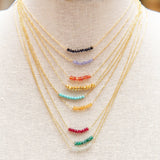 Bar Necklace - Orange Sapphire