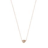Diamond Slice Necklace -14kRG