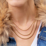 Beaded Necklace - Gold-Filled