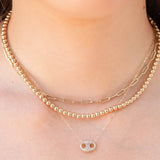 Beaded Necklace - Gold-Filled