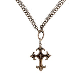 Palonce Cross Pendant - Oxidized Sterling
