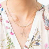 Gold Paperclip Necklace - Petite