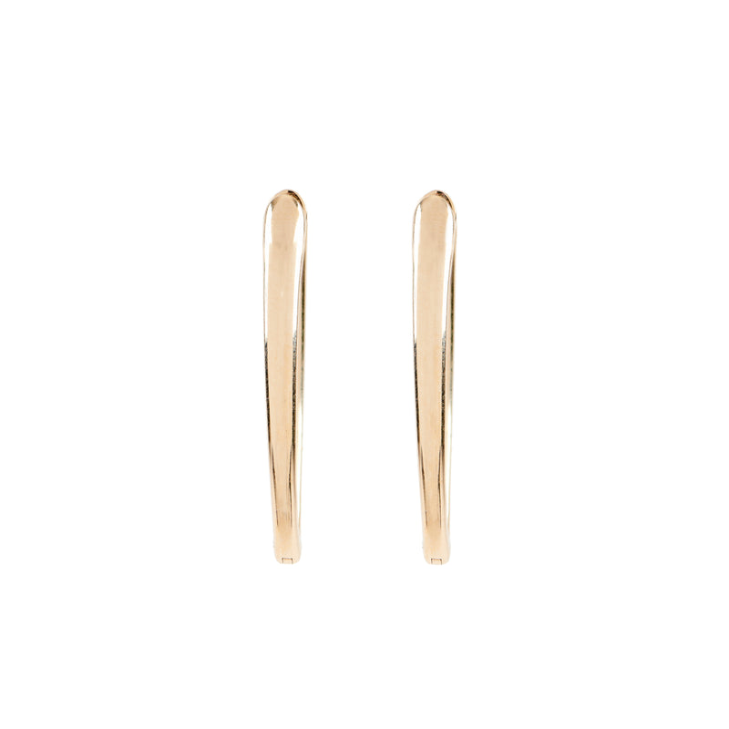 Gold Marquis Hoop Earrings