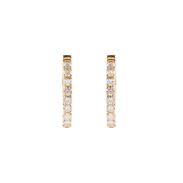 Diamond Huggie Earrings