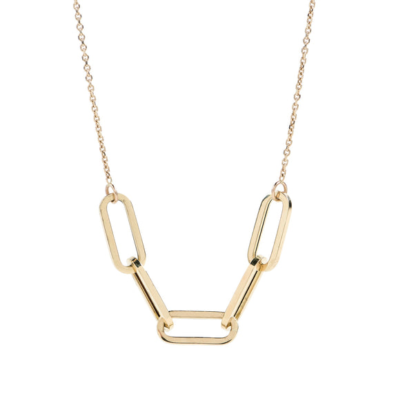 Gold Paperclip 1/4 Necklace