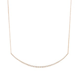 Diamond Crescent Necklace - Gold