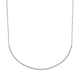 Diamond Crescent Necklace - Silver