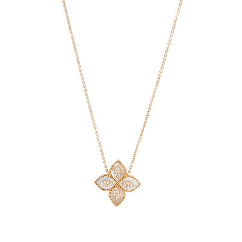 Mother of Pearl Petal Necklace