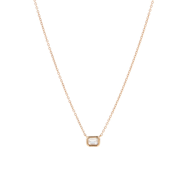 Emerald Cut Diamond Necklace