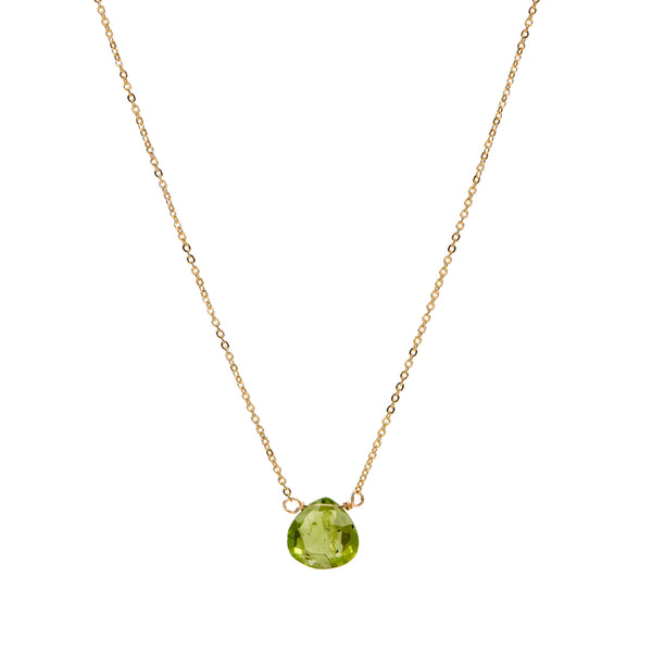 Gem Drop Necklace - Peridot