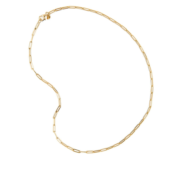 Gold Paperclip Necklace - Petite