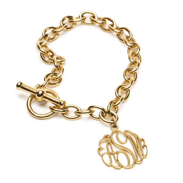 Gold 2025 monogram bracelet